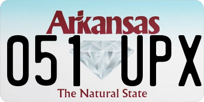 AR license plate 051UPX