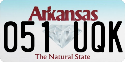 AR license plate 051UQK