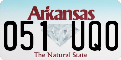 AR license plate 051UQO