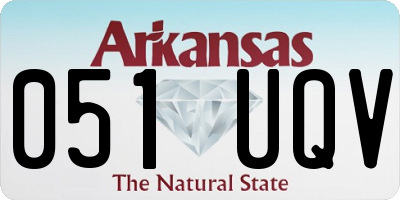 AR license plate 051UQV