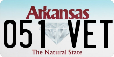 AR license plate 051VET