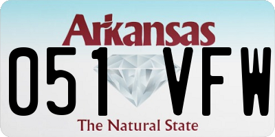 AR license plate 051VFW
