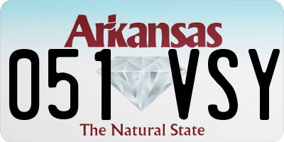 AR license plate 051VSY