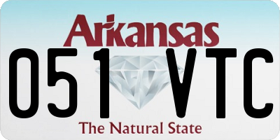 AR license plate 051VTC