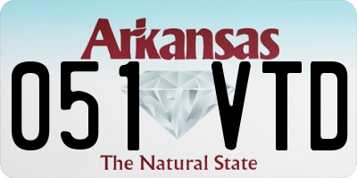 AR license plate 051VTD