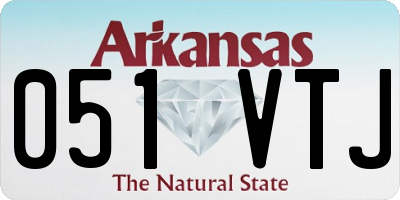 AR license plate 051VTJ