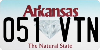AR license plate 051VTN