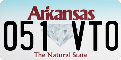 AR license plate 051VTO