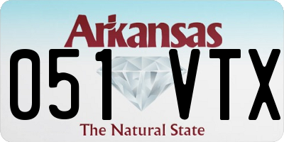 AR license plate 051VTX