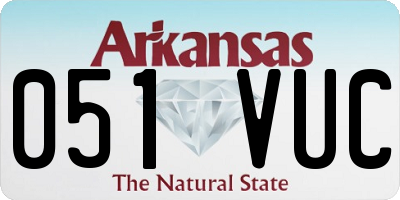 AR license plate 051VUC