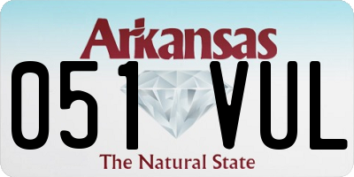 AR license plate 051VUL