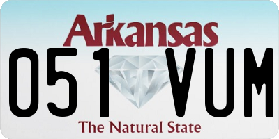AR license plate 051VUM
