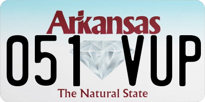 AR license plate 051VUP