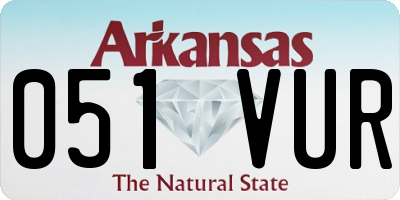 AR license plate 051VUR