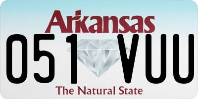 AR license plate 051VUU