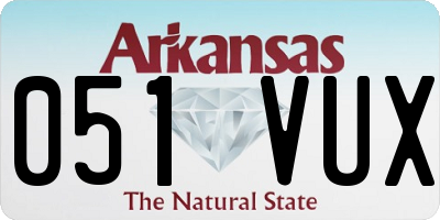 AR license plate 051VUX