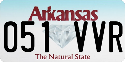 AR license plate 051VVR