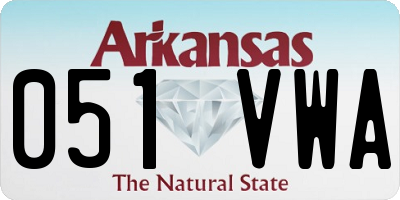 AR license plate 051VWA