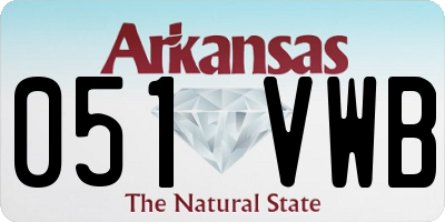 AR license plate 051VWB
