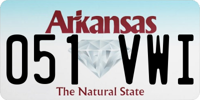AR license plate 051VWI