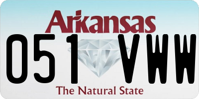 AR license plate 051VWW