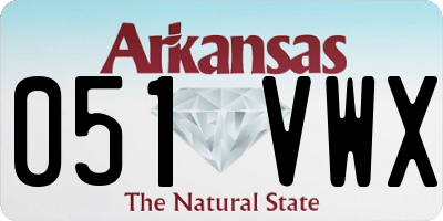AR license plate 051VWX