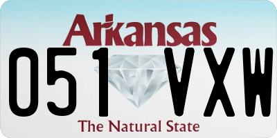 AR license plate 051VXW