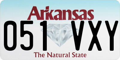 AR license plate 051VXY