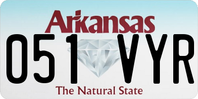AR license plate 051VYR