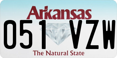 AR license plate 051VZW
