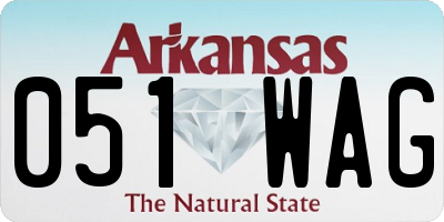 AR license plate 051WAG