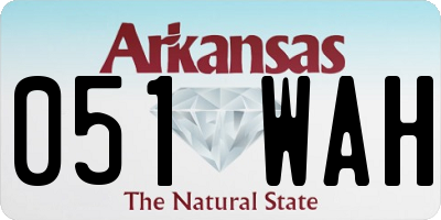 AR license plate 051WAH
