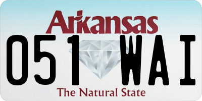 AR license plate 051WAI