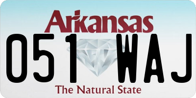 AR license plate 051WAJ