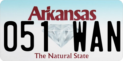 AR license plate 051WAN