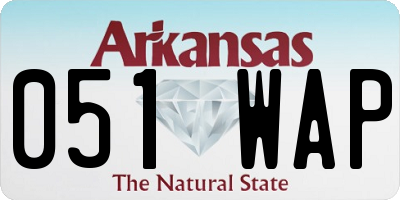 AR license plate 051WAP