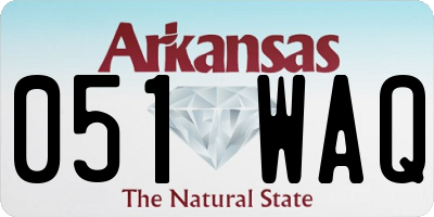 AR license plate 051WAQ