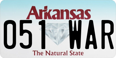 AR license plate 051WAR