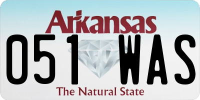 AR license plate 051WAS
