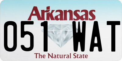 AR license plate 051WAT