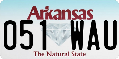 AR license plate 051WAU