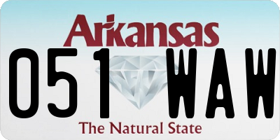 AR license plate 051WAW