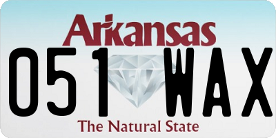 AR license plate 051WAX
