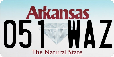 AR license plate 051WAZ