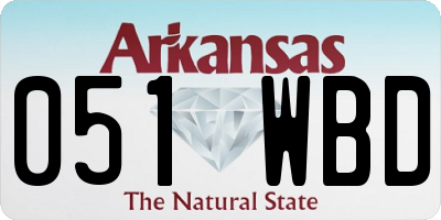 AR license plate 051WBD
