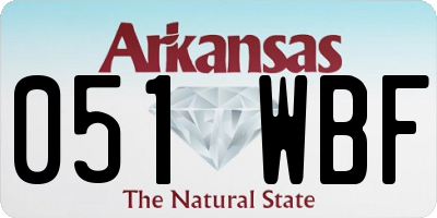 AR license plate 051WBF