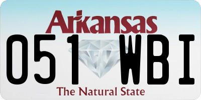 AR license plate 051WBI