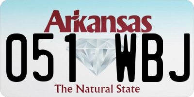 AR license plate 051WBJ