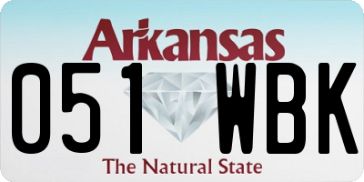 AR license plate 051WBK