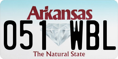 AR license plate 051WBL